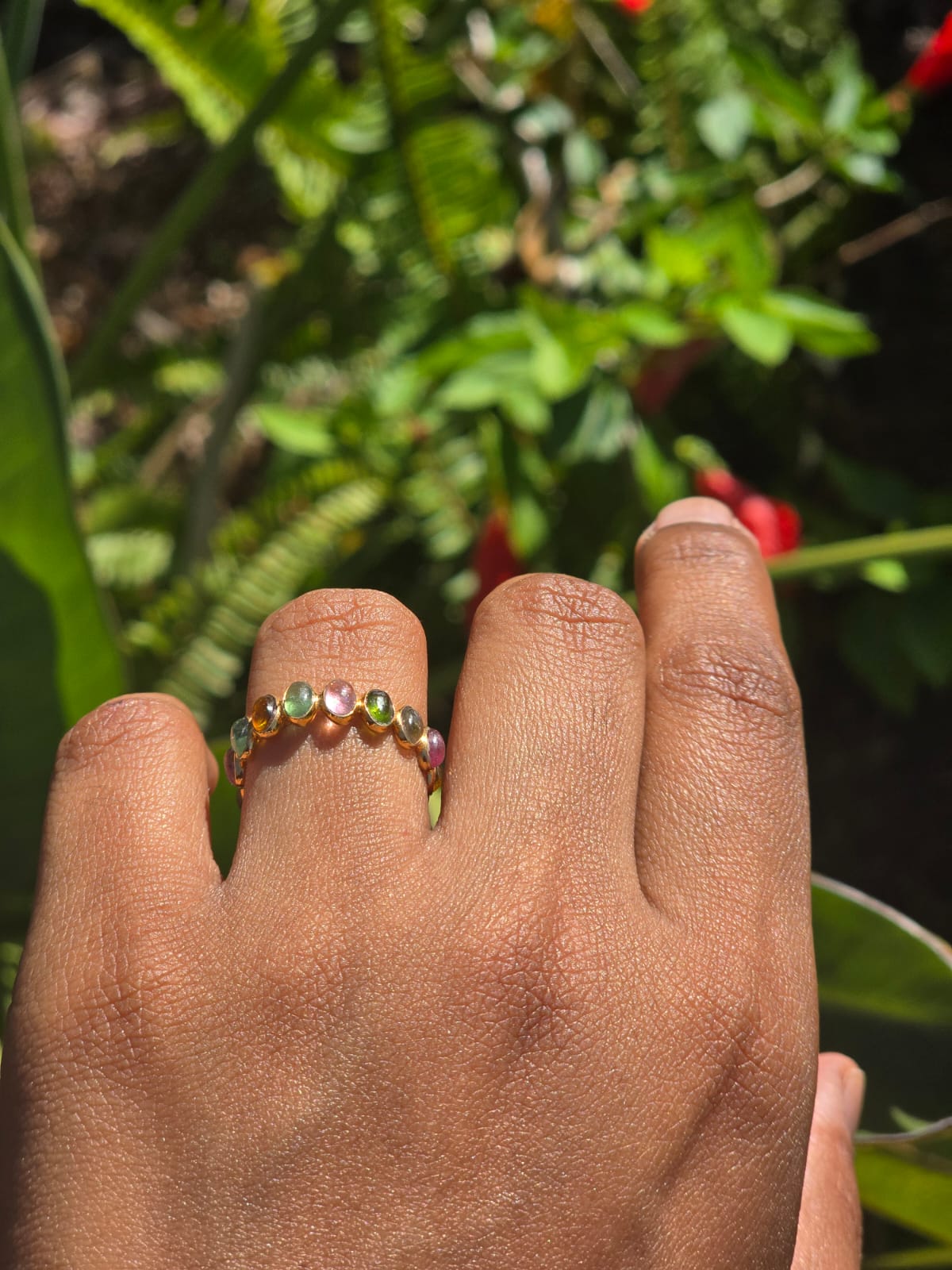 Tourmaline Eternity Ring in 18k Gold