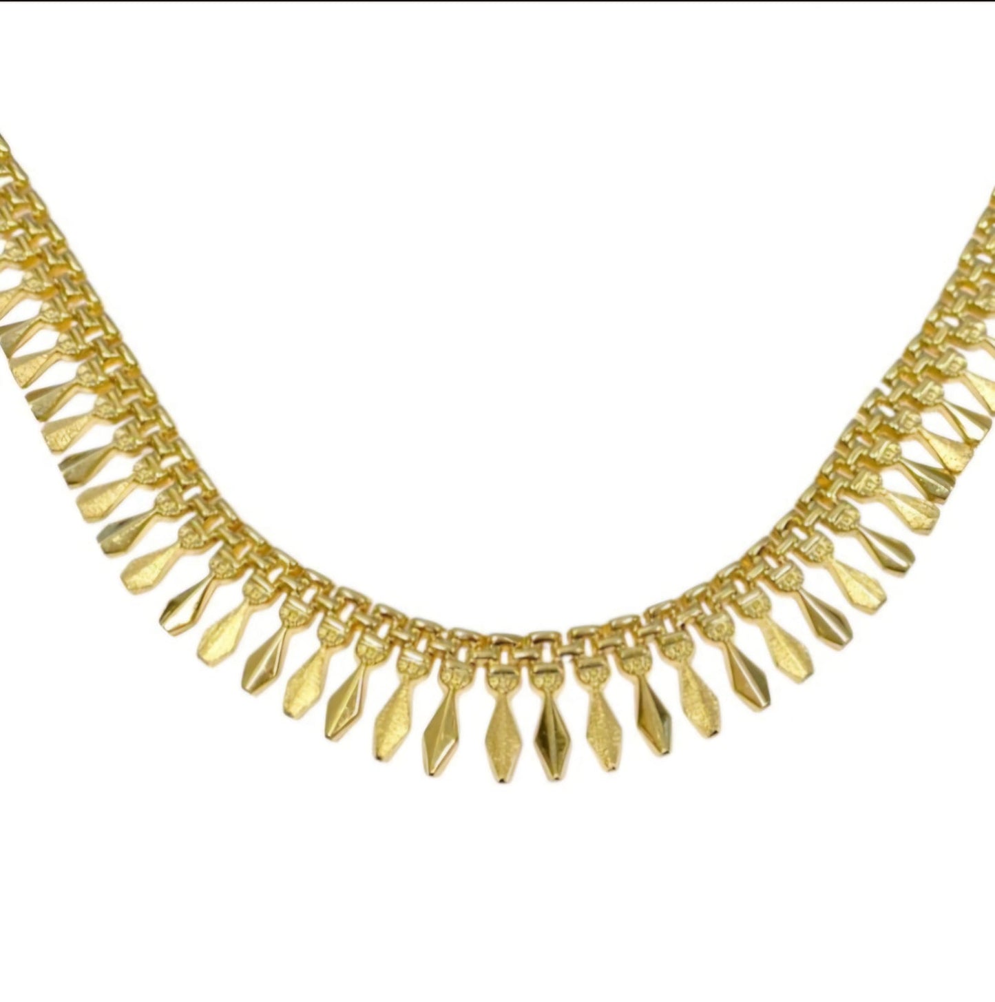 Vintage Cleopatra's Fringe Necklace in 14 Carat Solid Gold