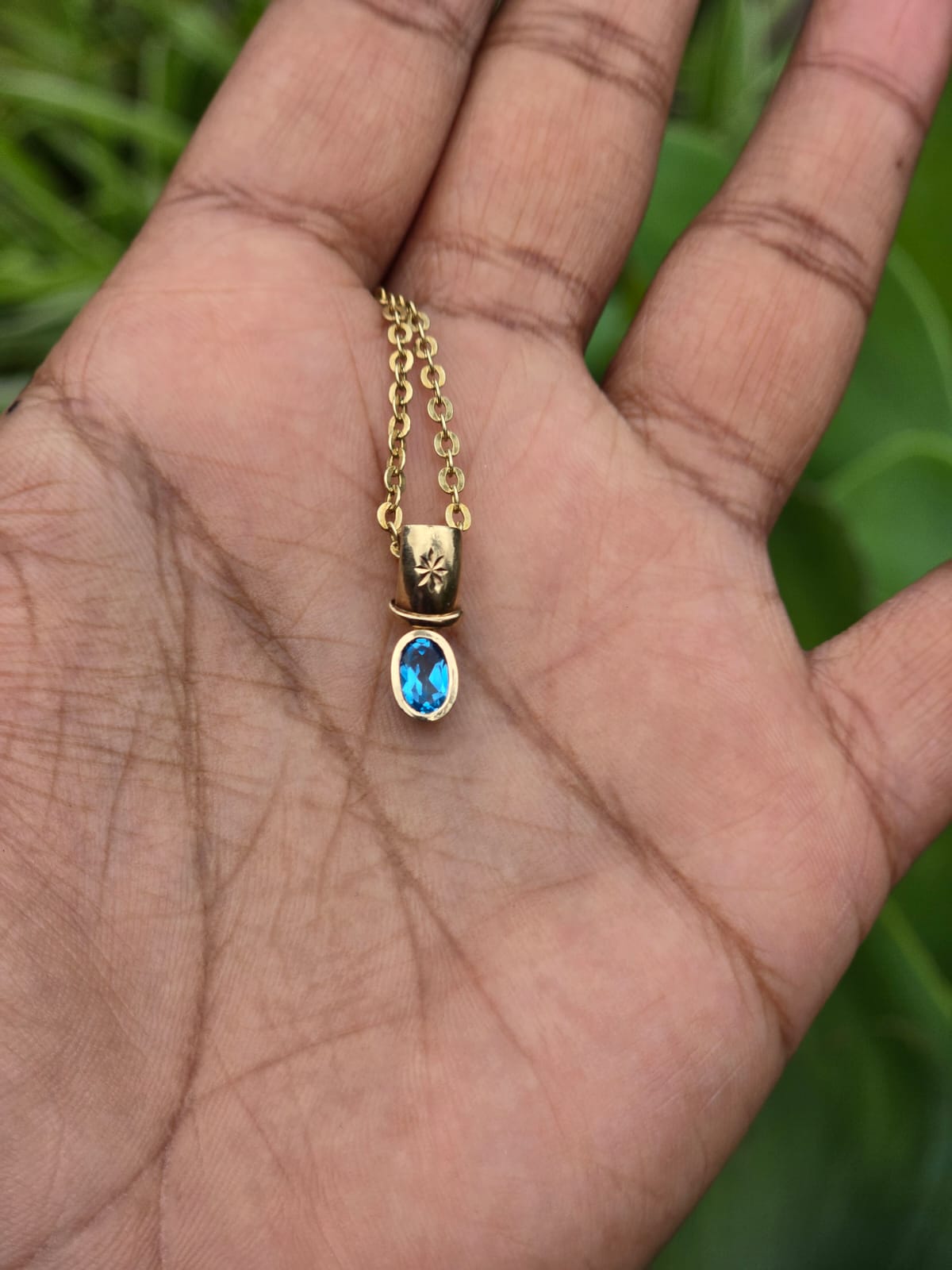 Vintage 9ct Gold Topaz Pendant