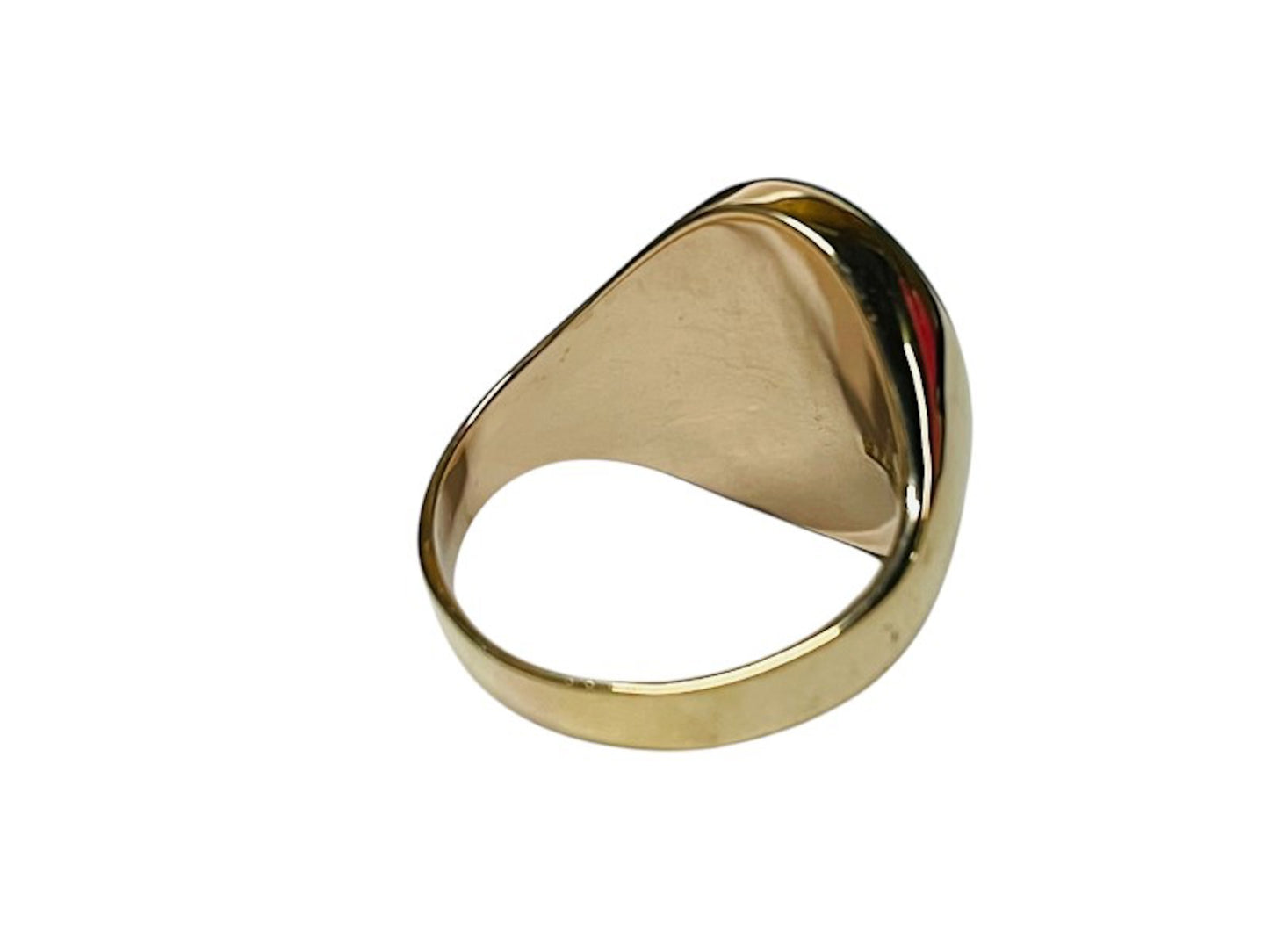 Chunky Vintage Green Onyx Signet Ring