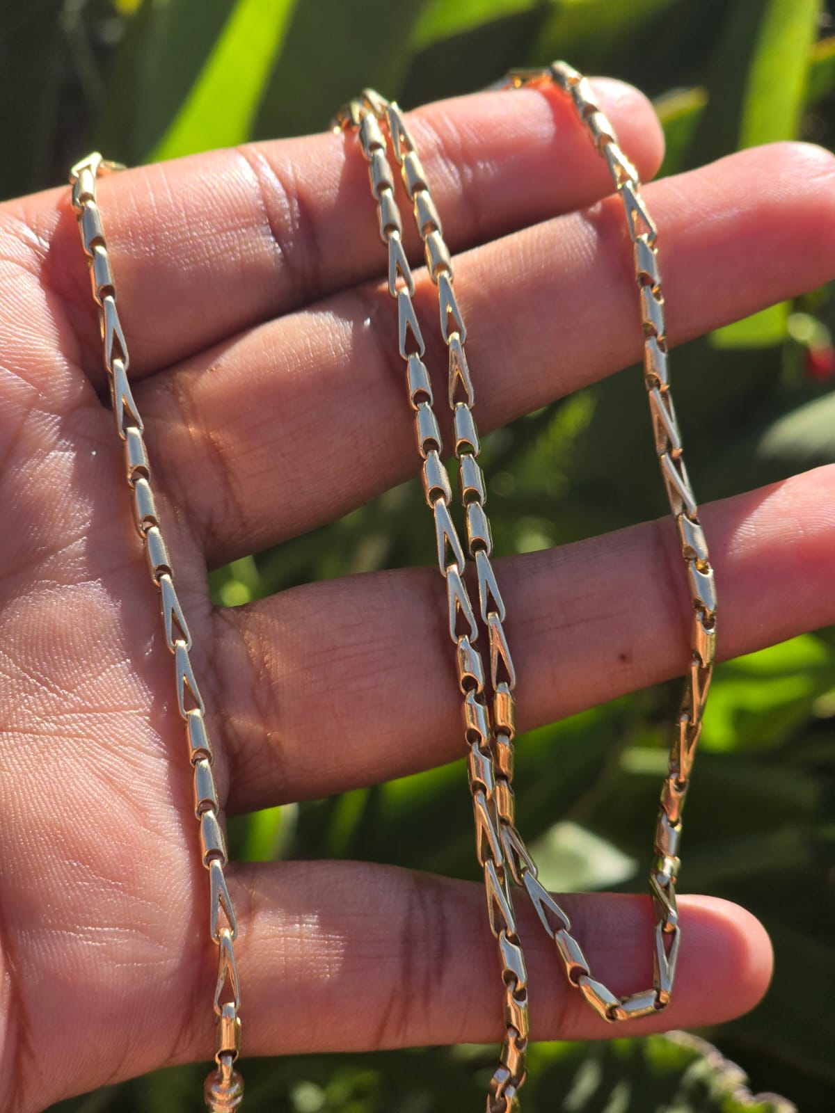 Fancy Wheat Link Chain in 14k Gold