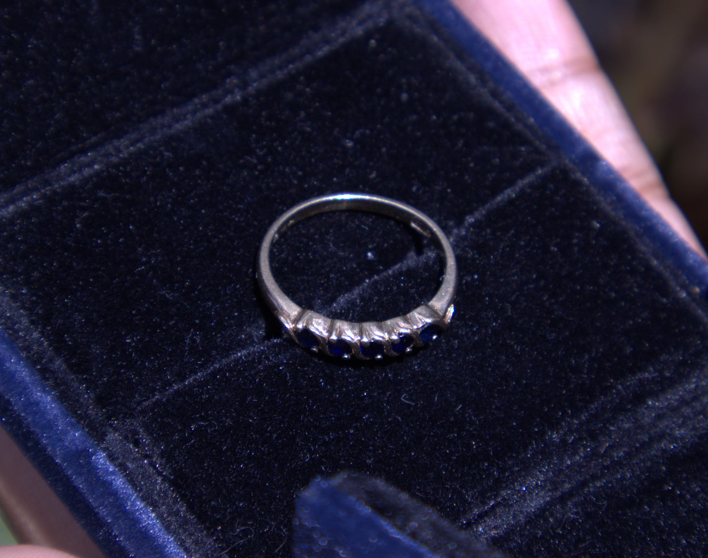 Vintage Sapphire Band Ring in 9 Carat Solid Gold