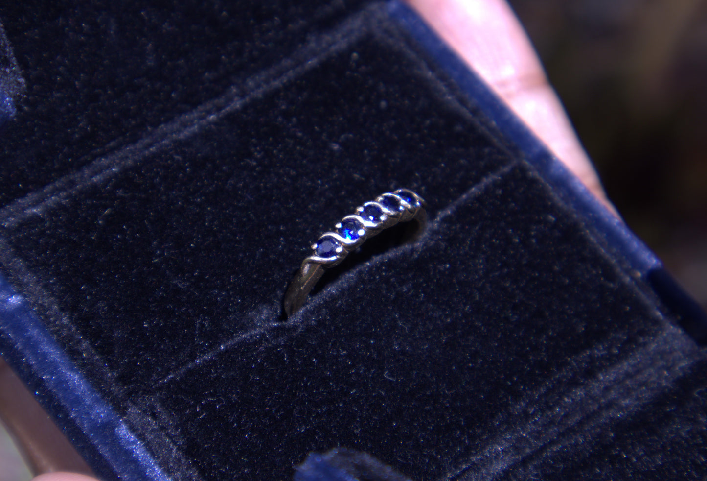 Vintage Sapphire Band Ring in 9 Carat Solid Gold