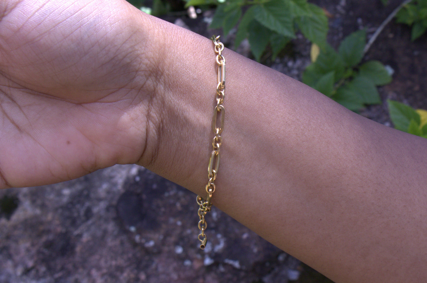 Paperclip Fob Bracelet in 22 Carat solid gold