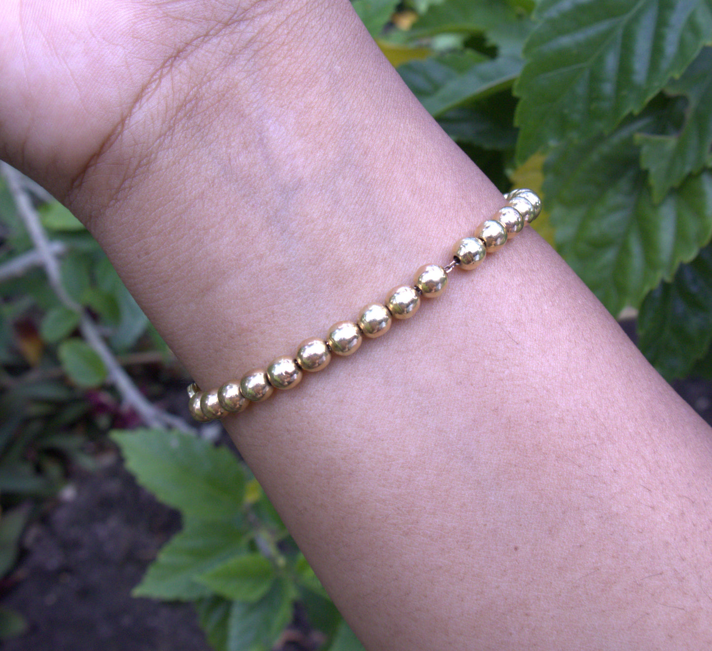 Italian Beaded Bracelet in 18 Carat Solid Gold