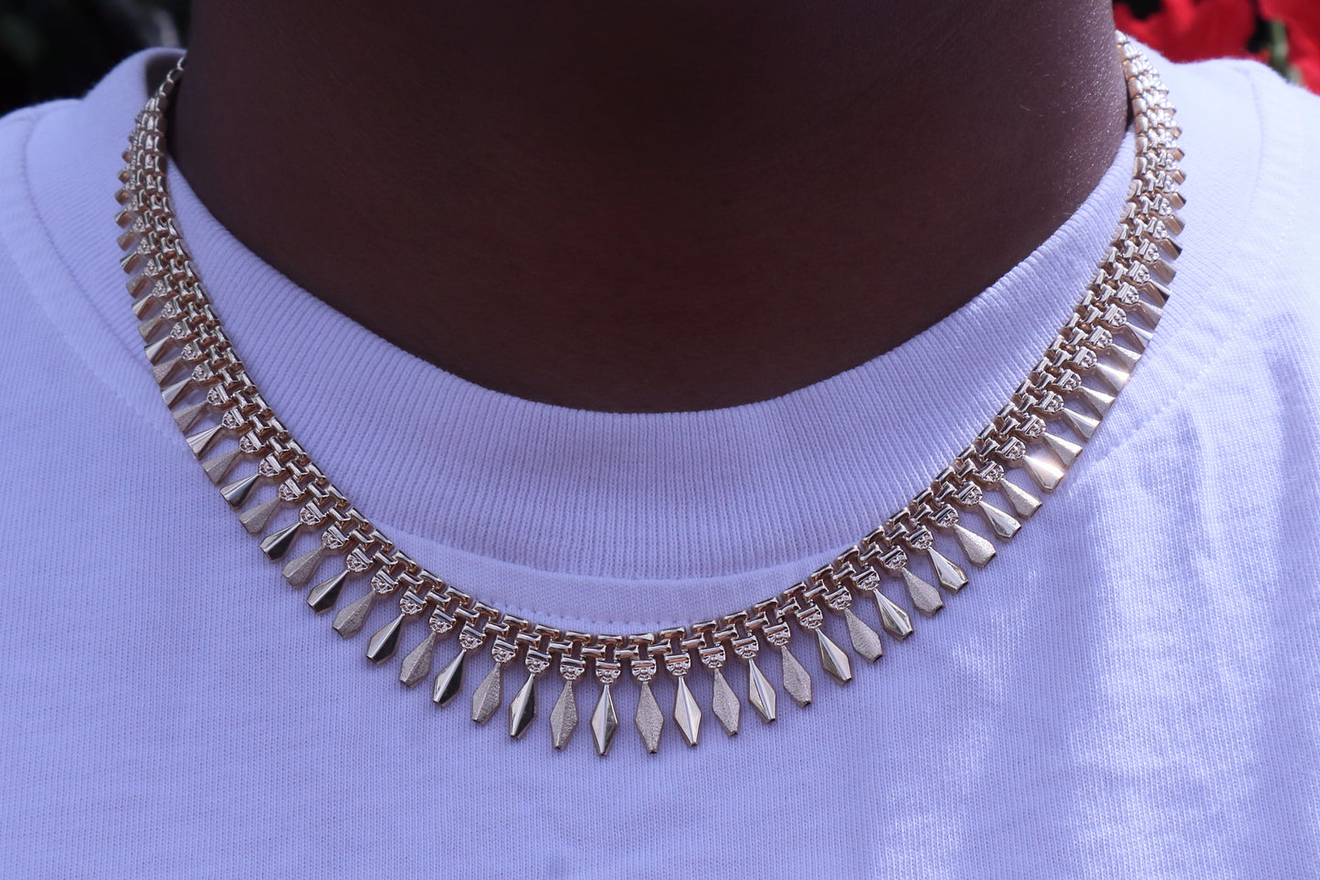 Vintage Cleopatra's Fringe Necklace in 14 Carat Solid Gold