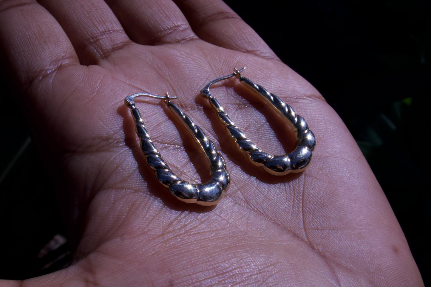 Large Hoops in 9 Carat Solid Gold
