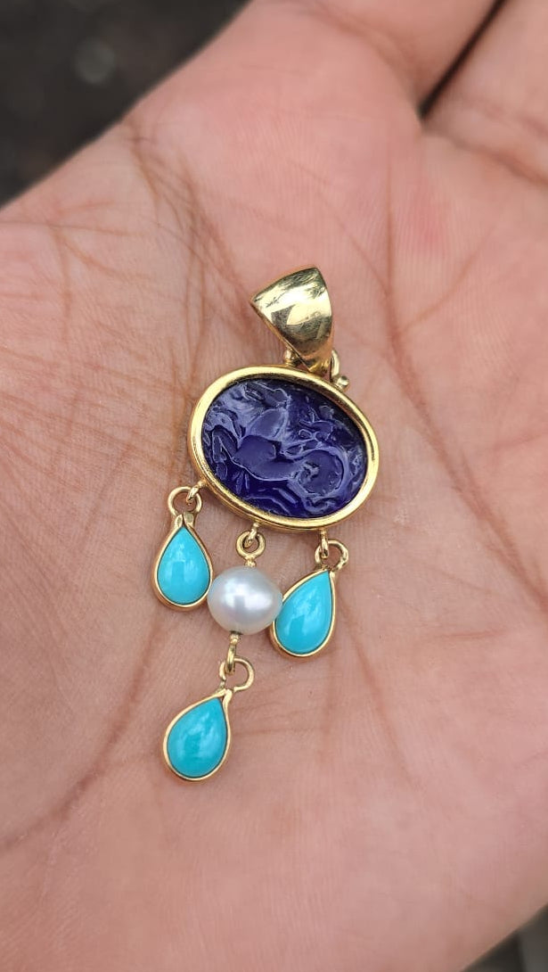 Tagliamonte Intaglio 14k Gold Pendant