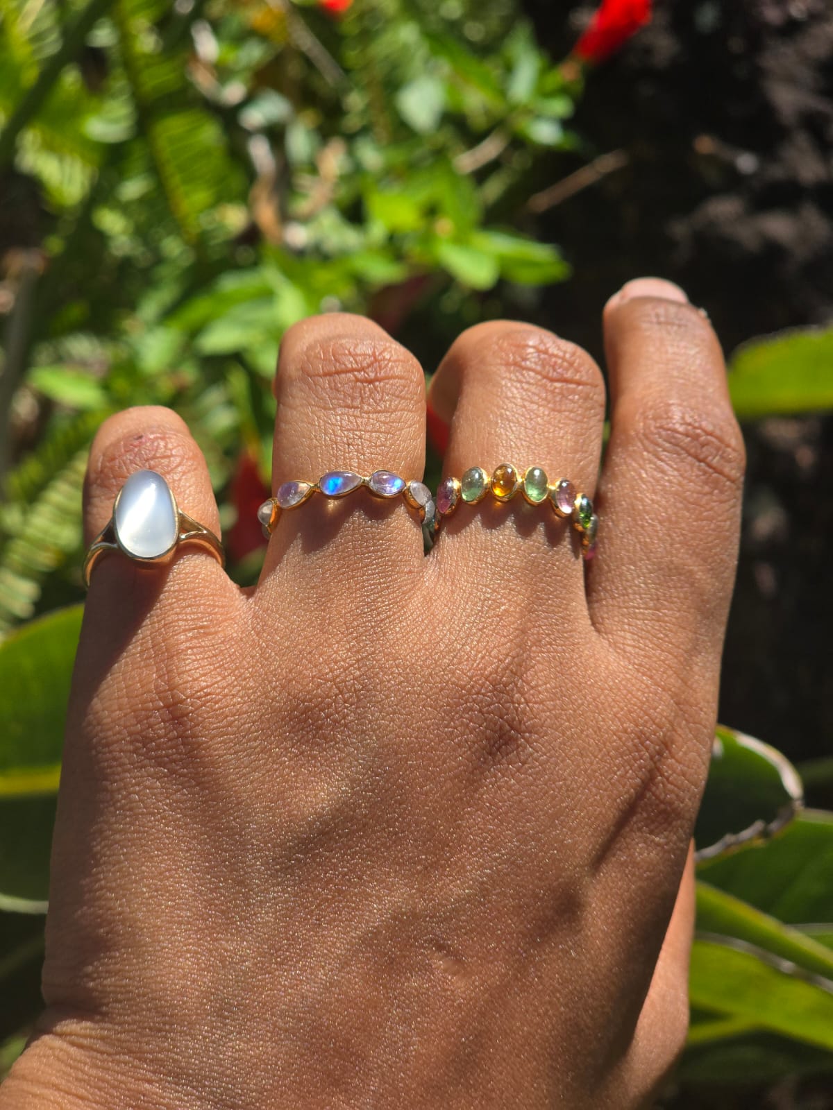 Tourmaline Eternity Ring in 18k Gold