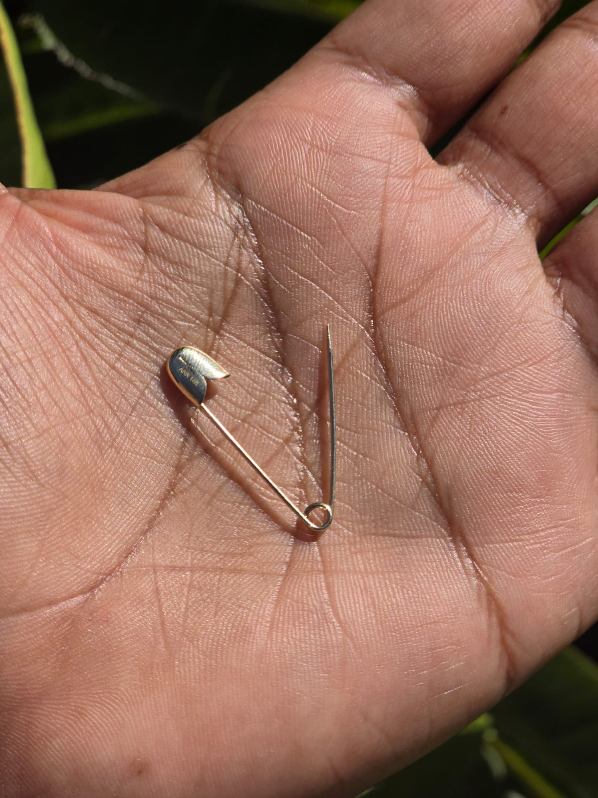 Safety Pin in 14k Gold