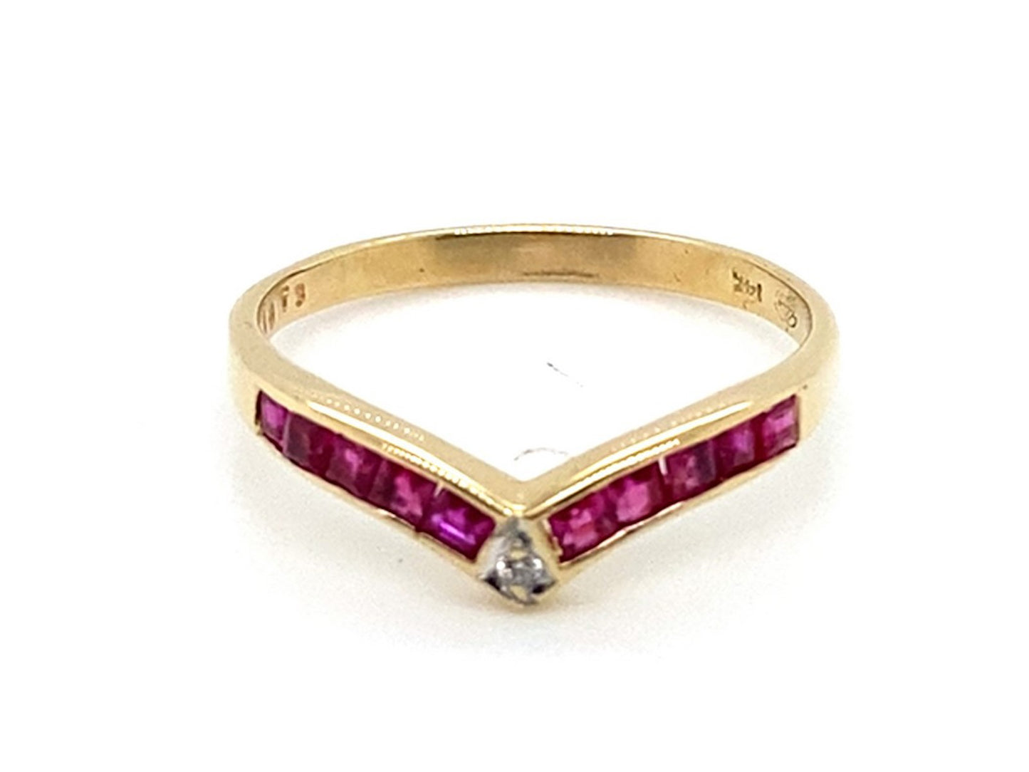 Vintage Ruby and Diamond Ring in 14 Carat Solid Gold
