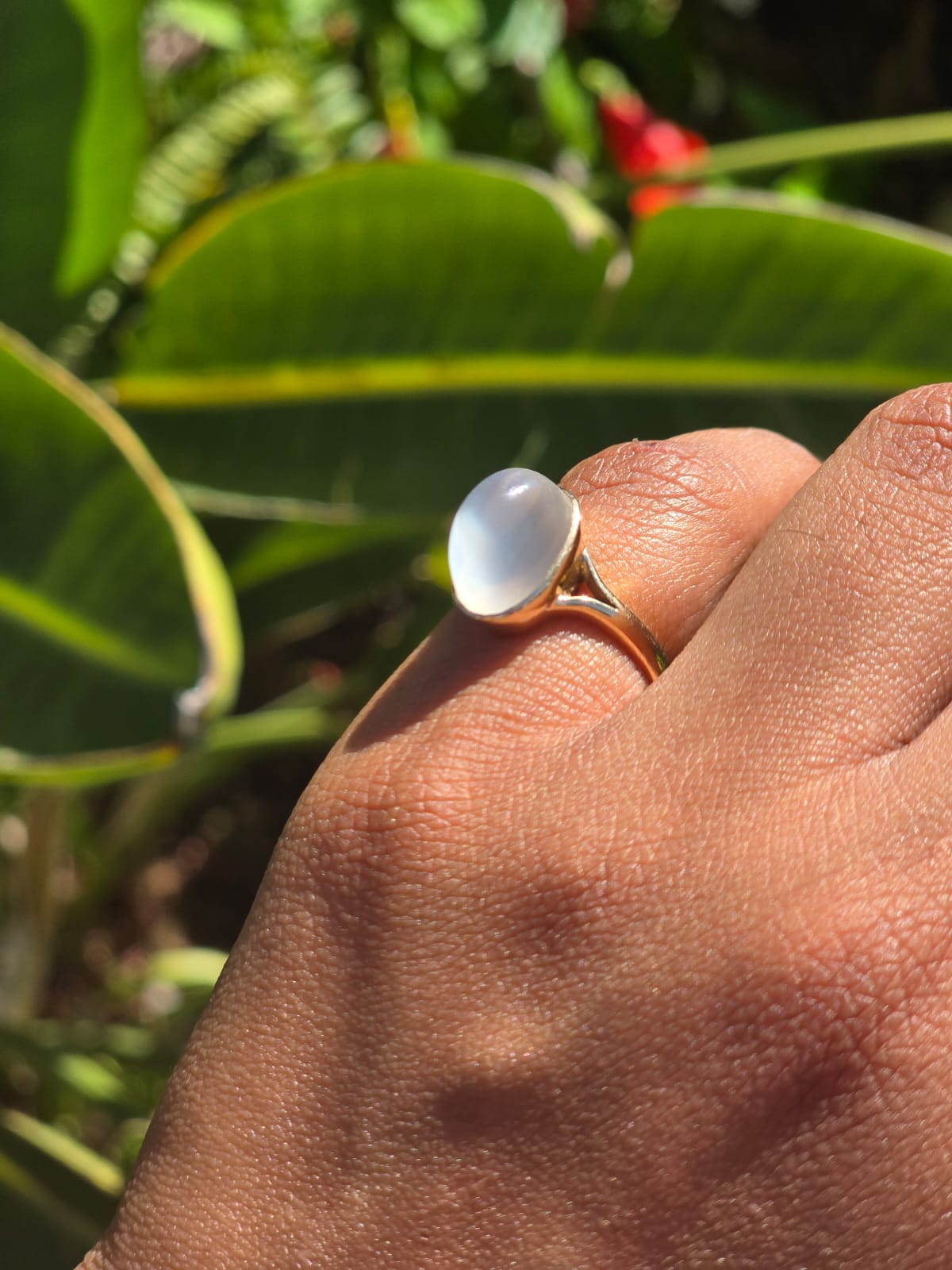 Moonstone Eternity Ring in 18k Gold