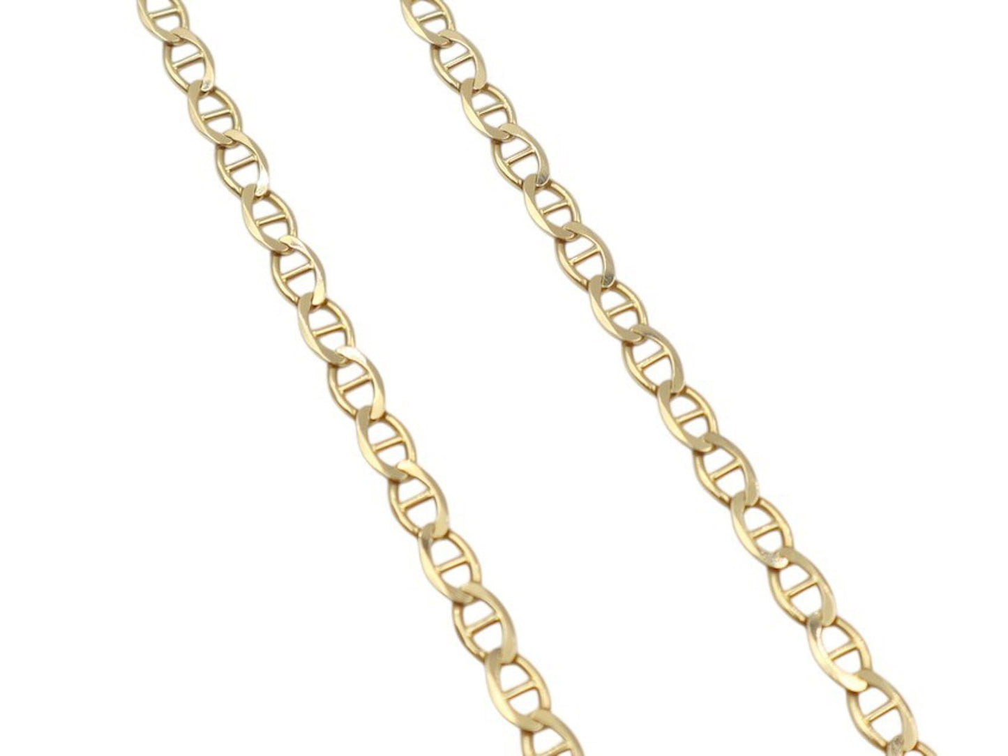 Italian Made Mariner/Birds Eye Link Chain in 14 Carat Solid Gold