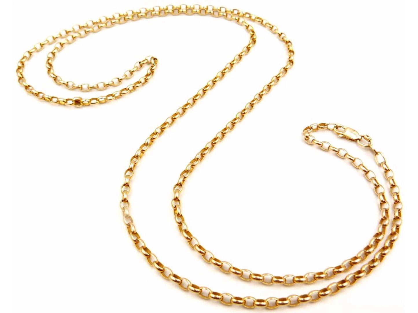 10 Carat Solid Gold Belcher Chain Long
