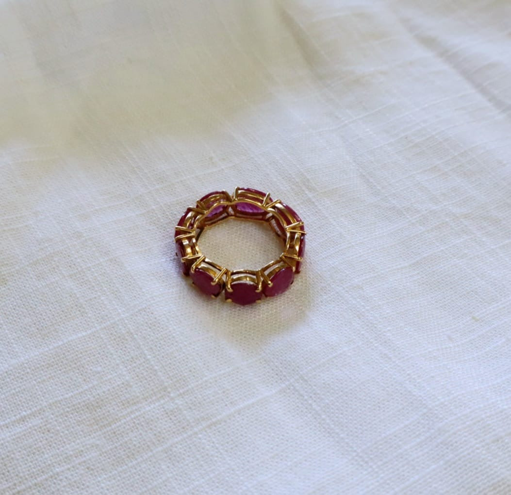 Natural Ruby Eternity Ring in 14 Carat Solid Gold