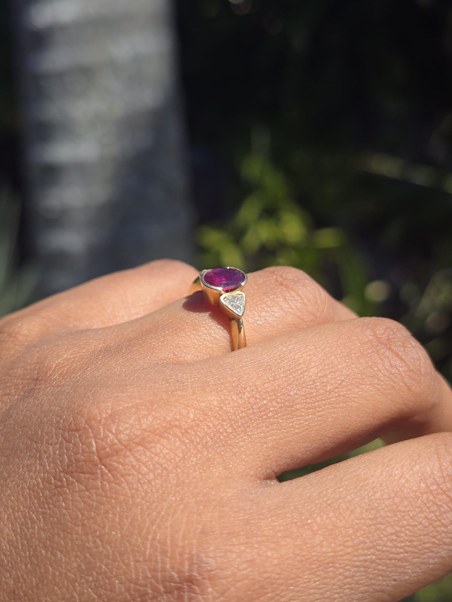 Vintage Ruby and Diamond Ring in 18ct Solid Gold