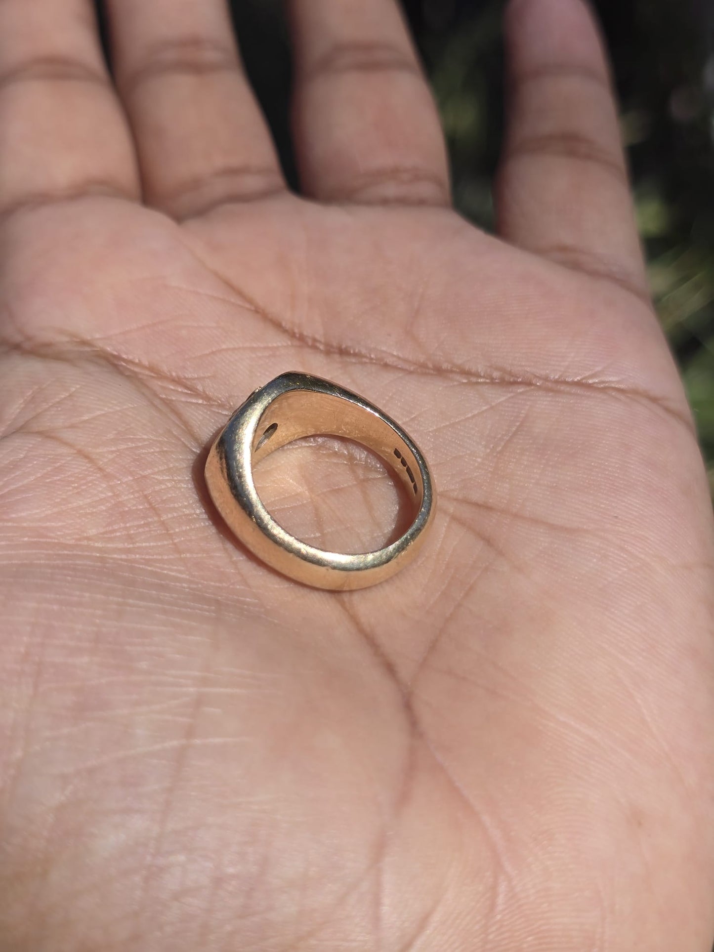 Vintage Chunky Diamond Signet Ring in 18 Carat Solid Gold