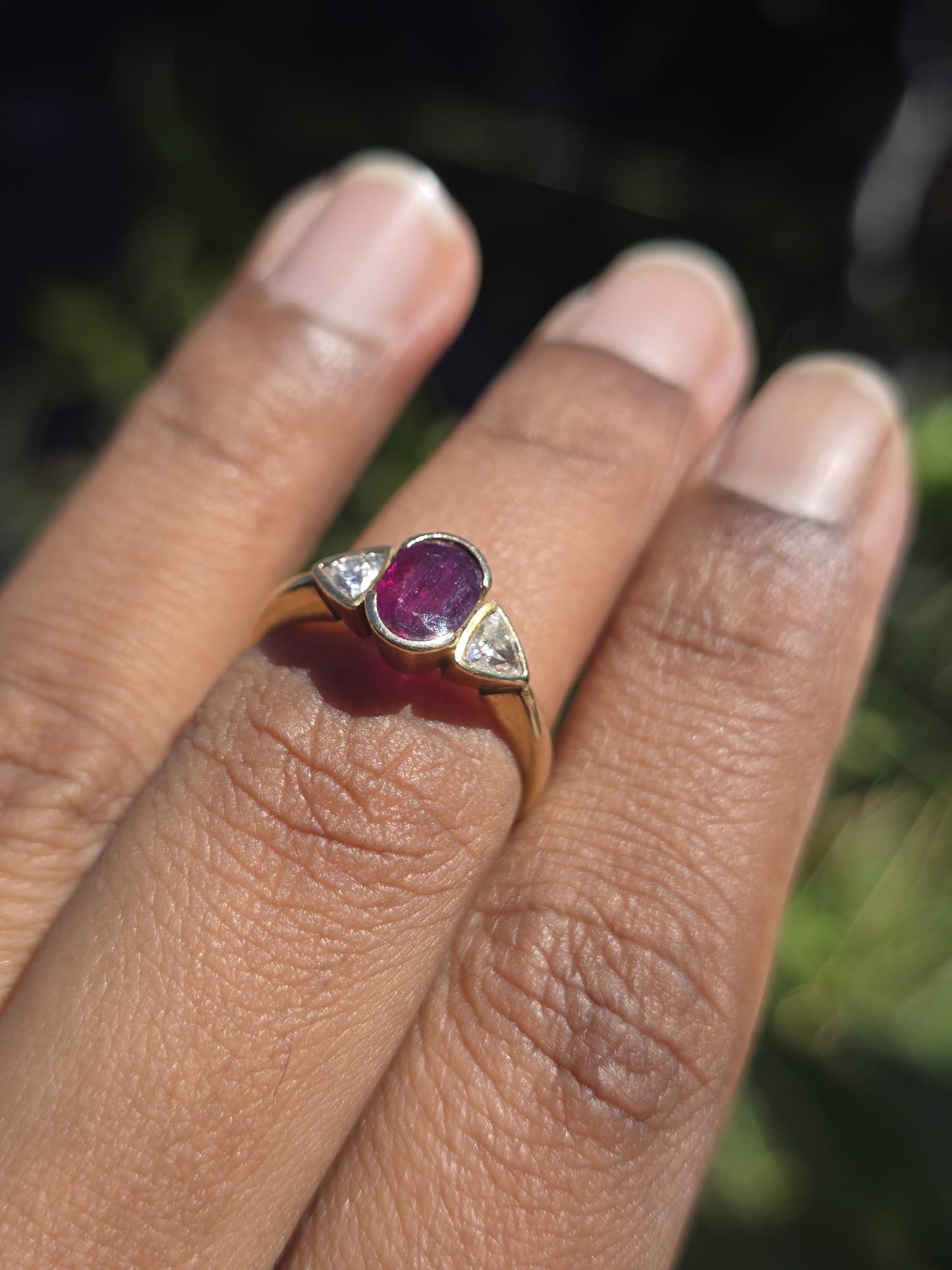 Vintage Ruby and Diamond Ring in 18ct Solid Gold