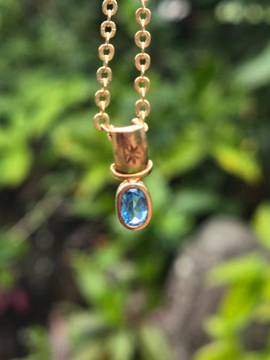 Vintage 9ct Gold Topaz Pendant