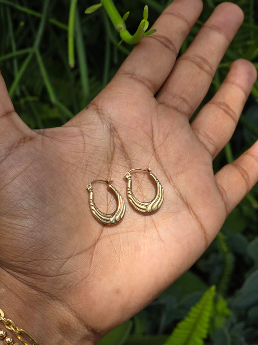 Vintage Hoops in 9 Carat Solid Gold