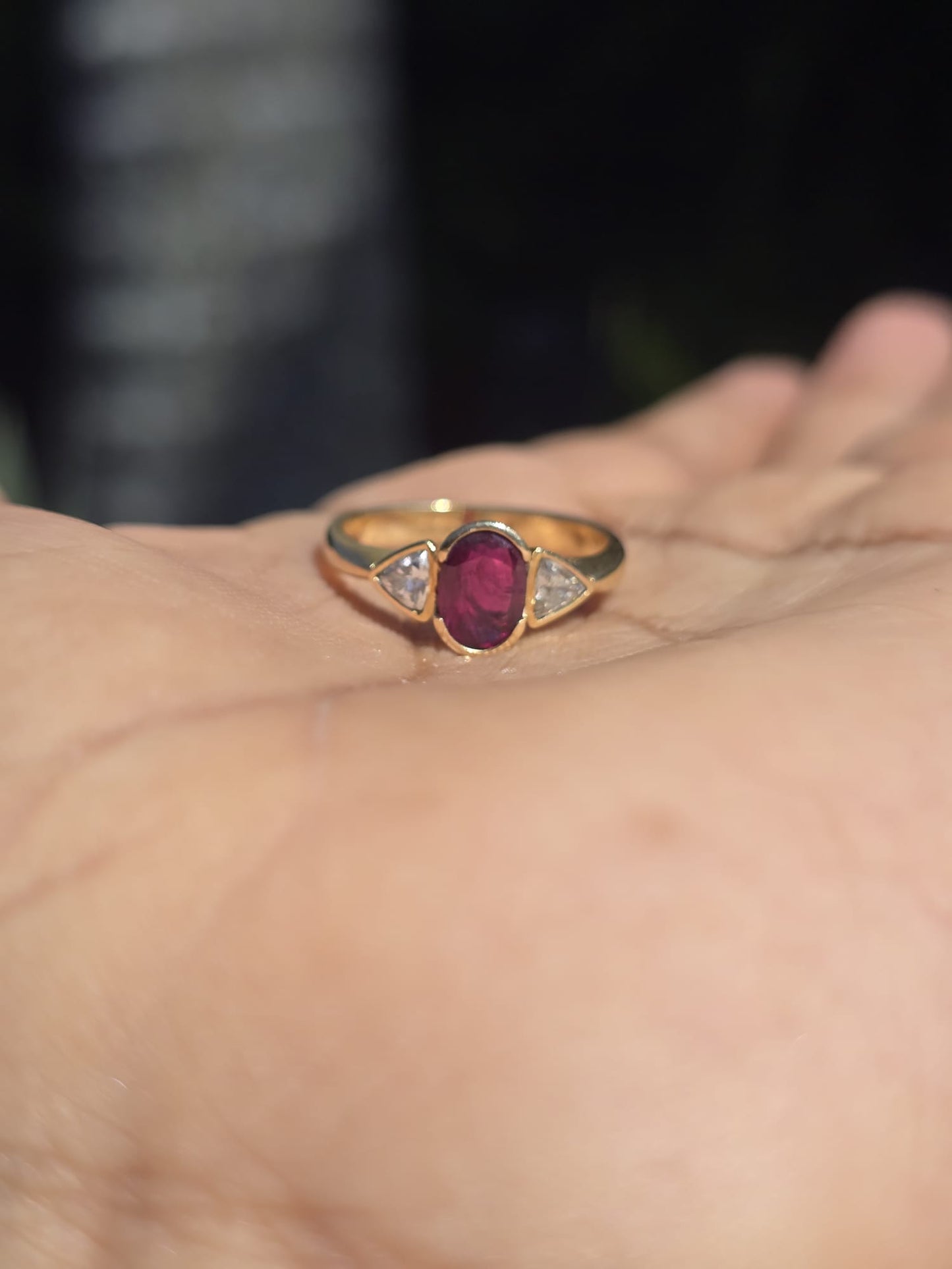 Vintage Ruby and Diamond Ring in 18ct Solid Gold