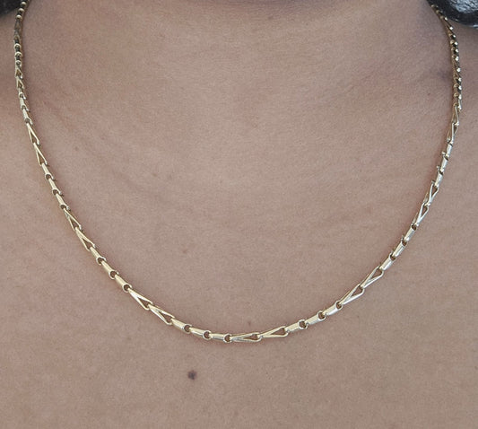 Fancy Wheat Link Chain in 14k Gold