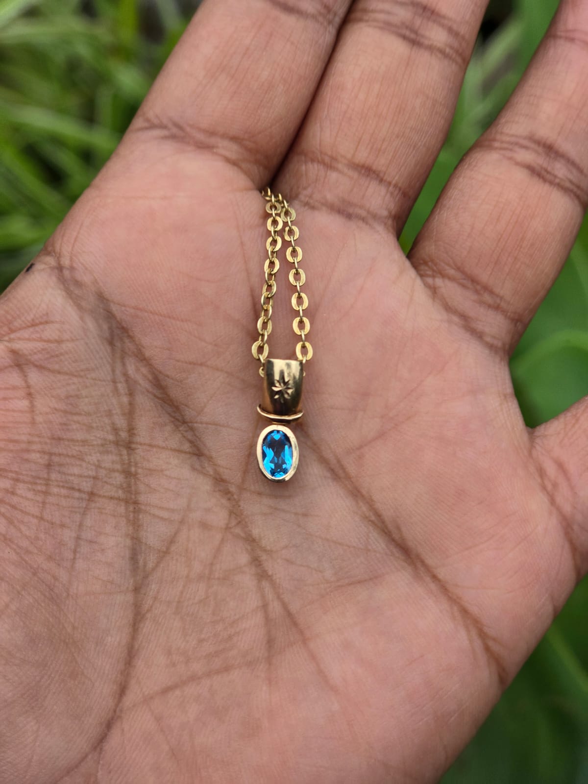 Vintage 9ct Gold Topaz Pendant