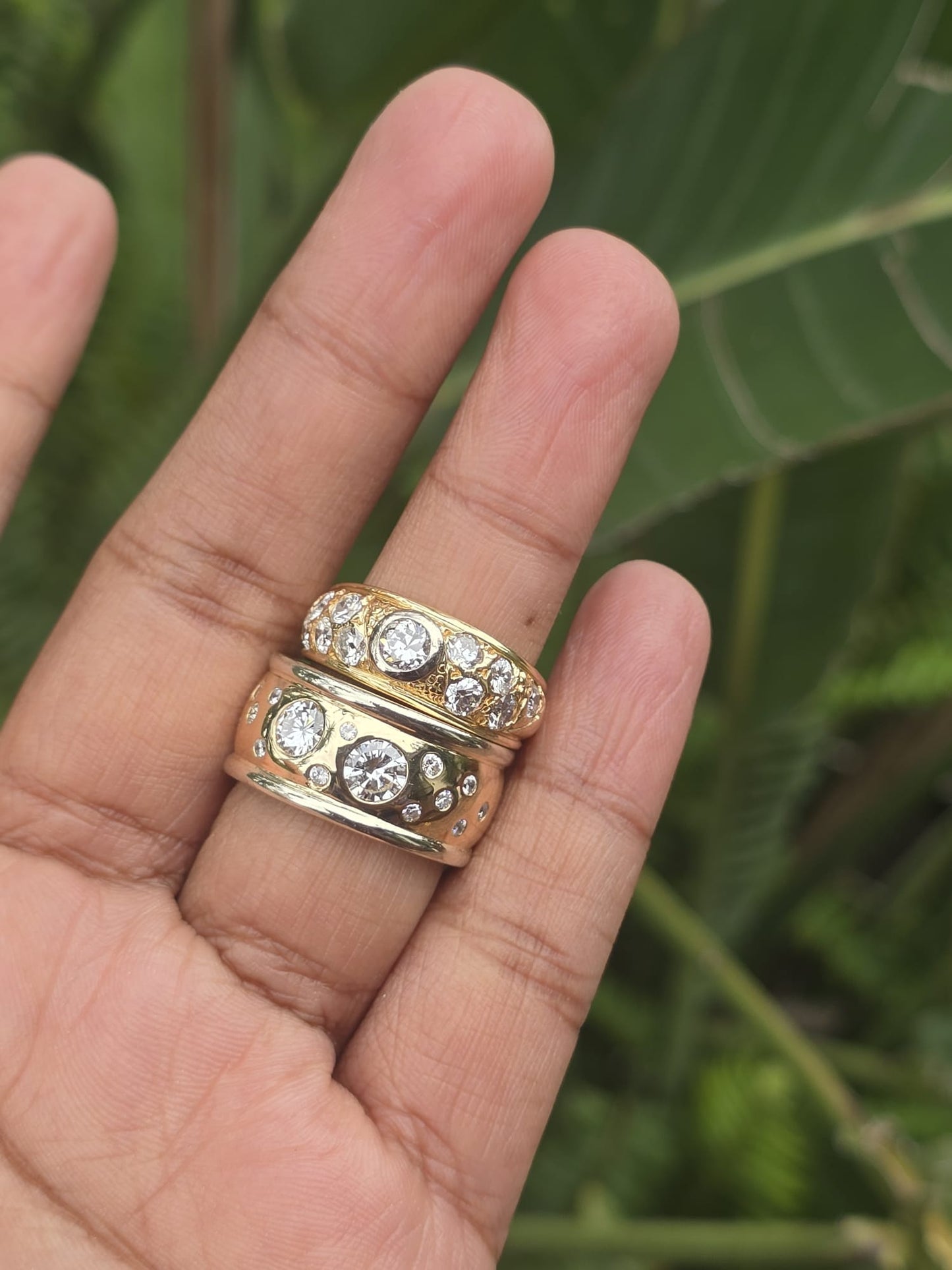 Chunky 14ct Gold Diamond Ring