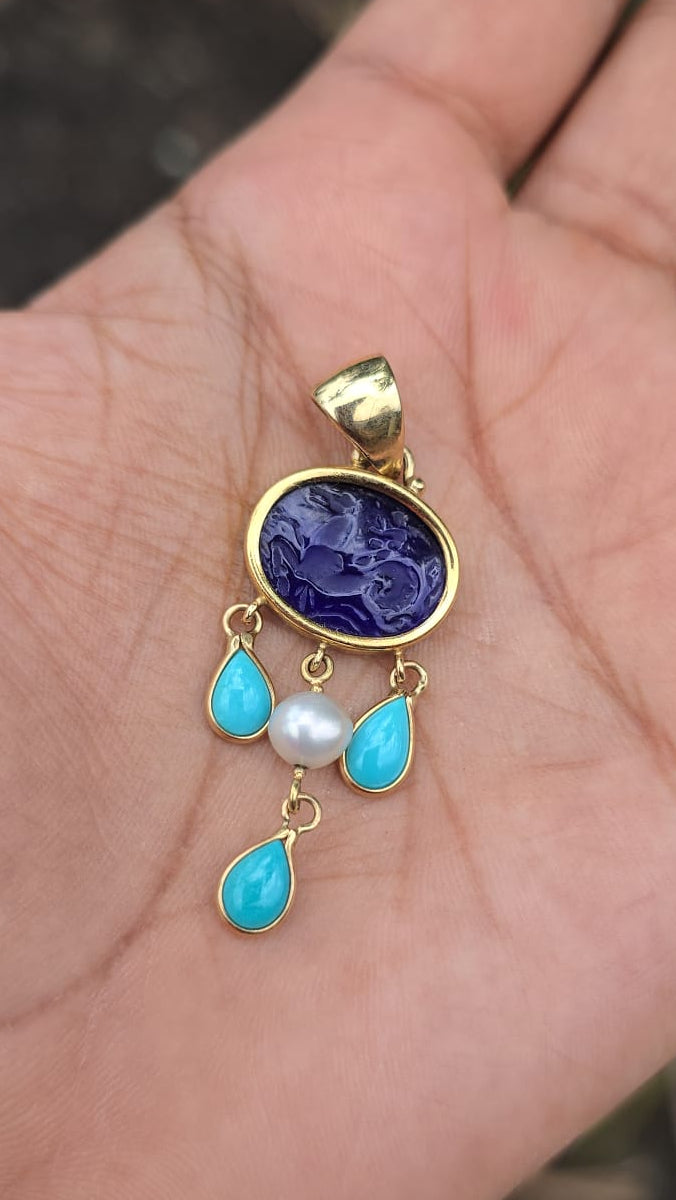 Tagliamonte Intaglio 14k Gold Pendant