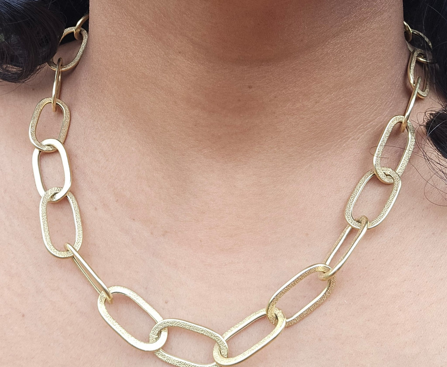 Vintage 9 Carat Gold Paperclip Necklace