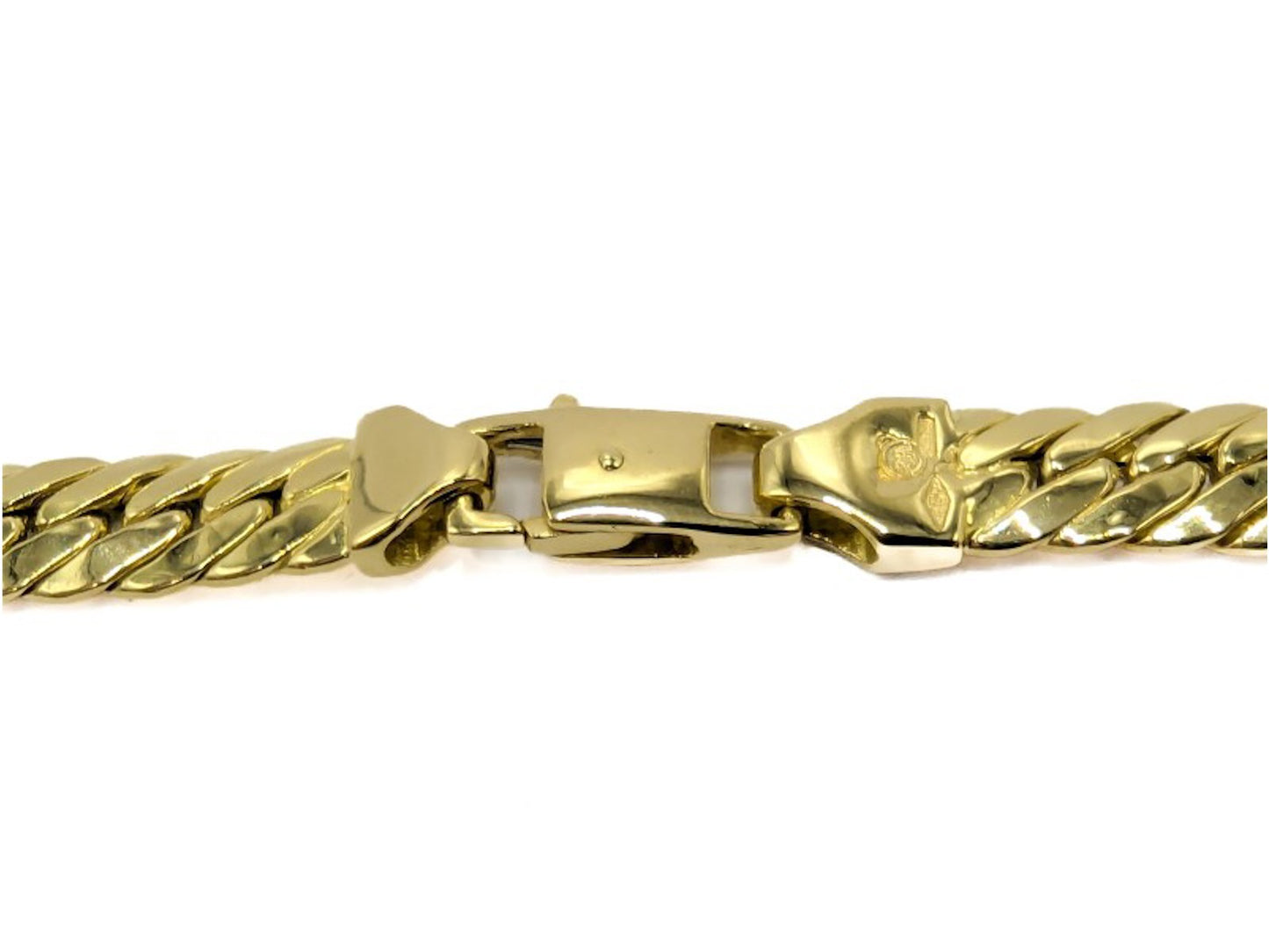 Vintage Italian Herringbone x Curb Link Chain in 18ct Solid Gold