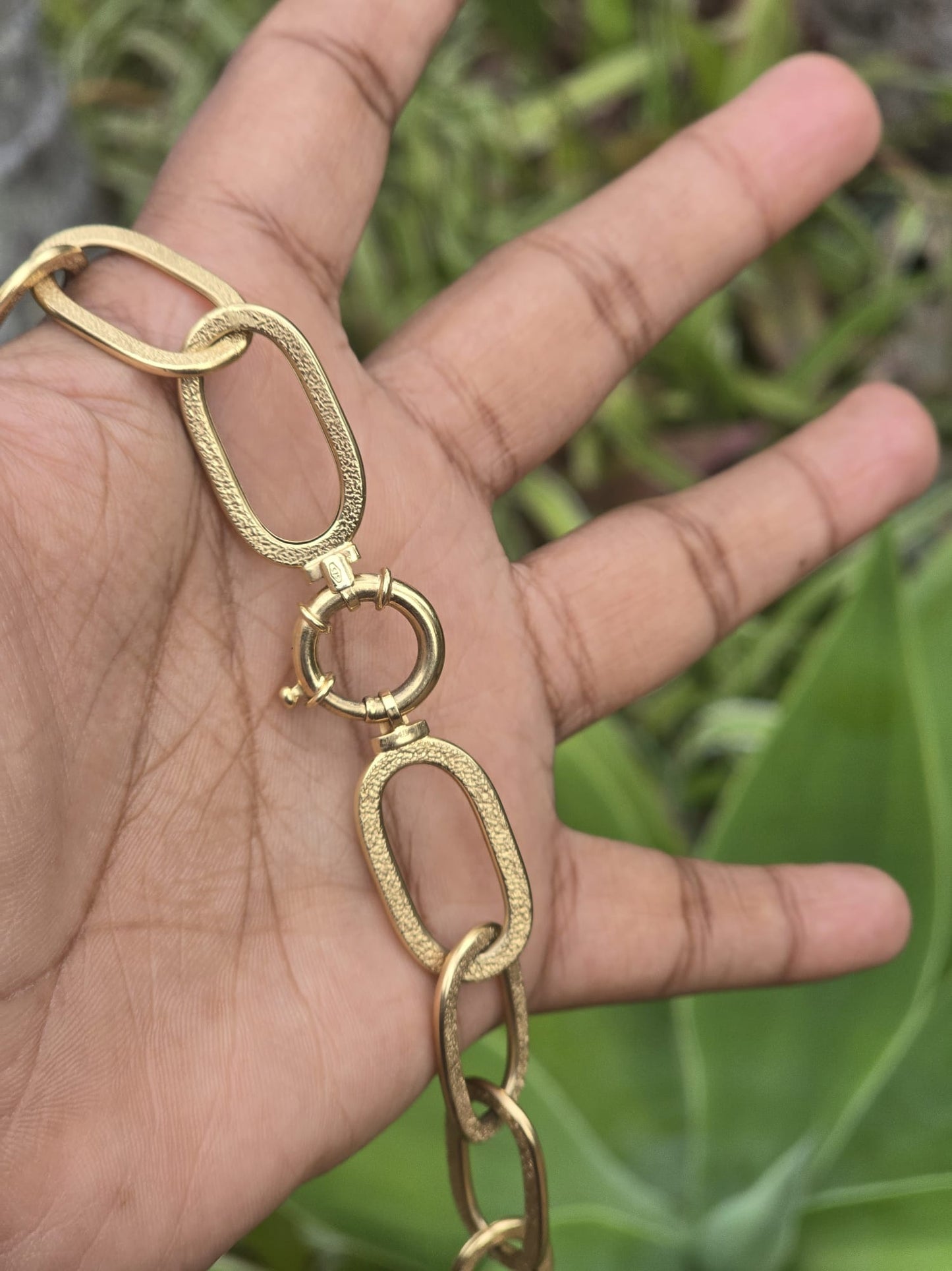 Vintage 9 Carat Gold Paperclip Necklace