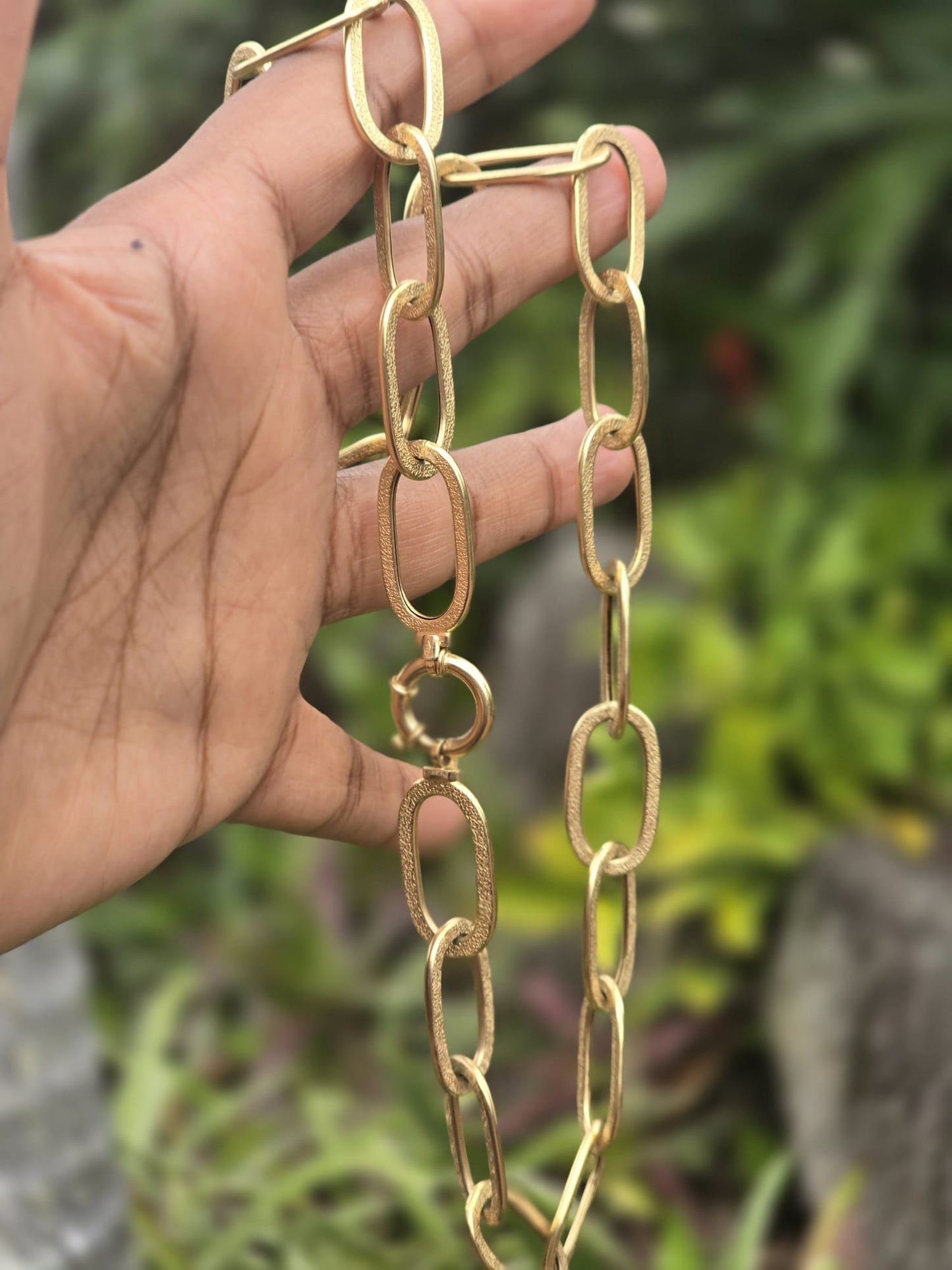 Vintage 9 Carat Gold Paperclip Necklace