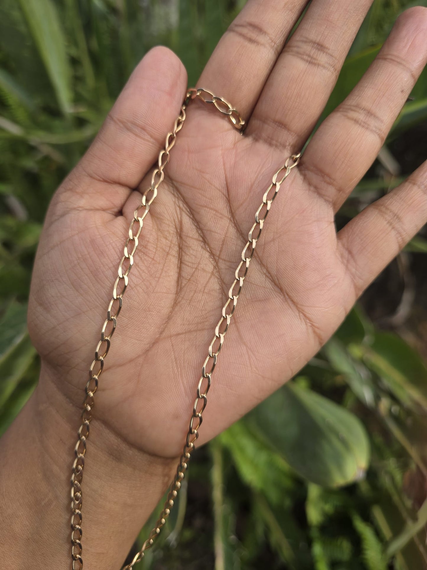 Long 9ct Gold Curb Chain