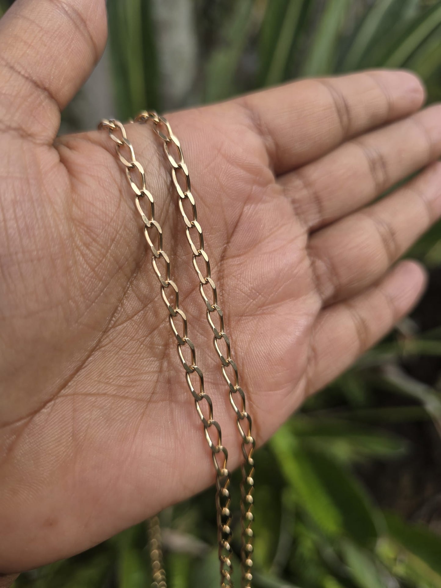 Long 9ct Gold Curb Chain
