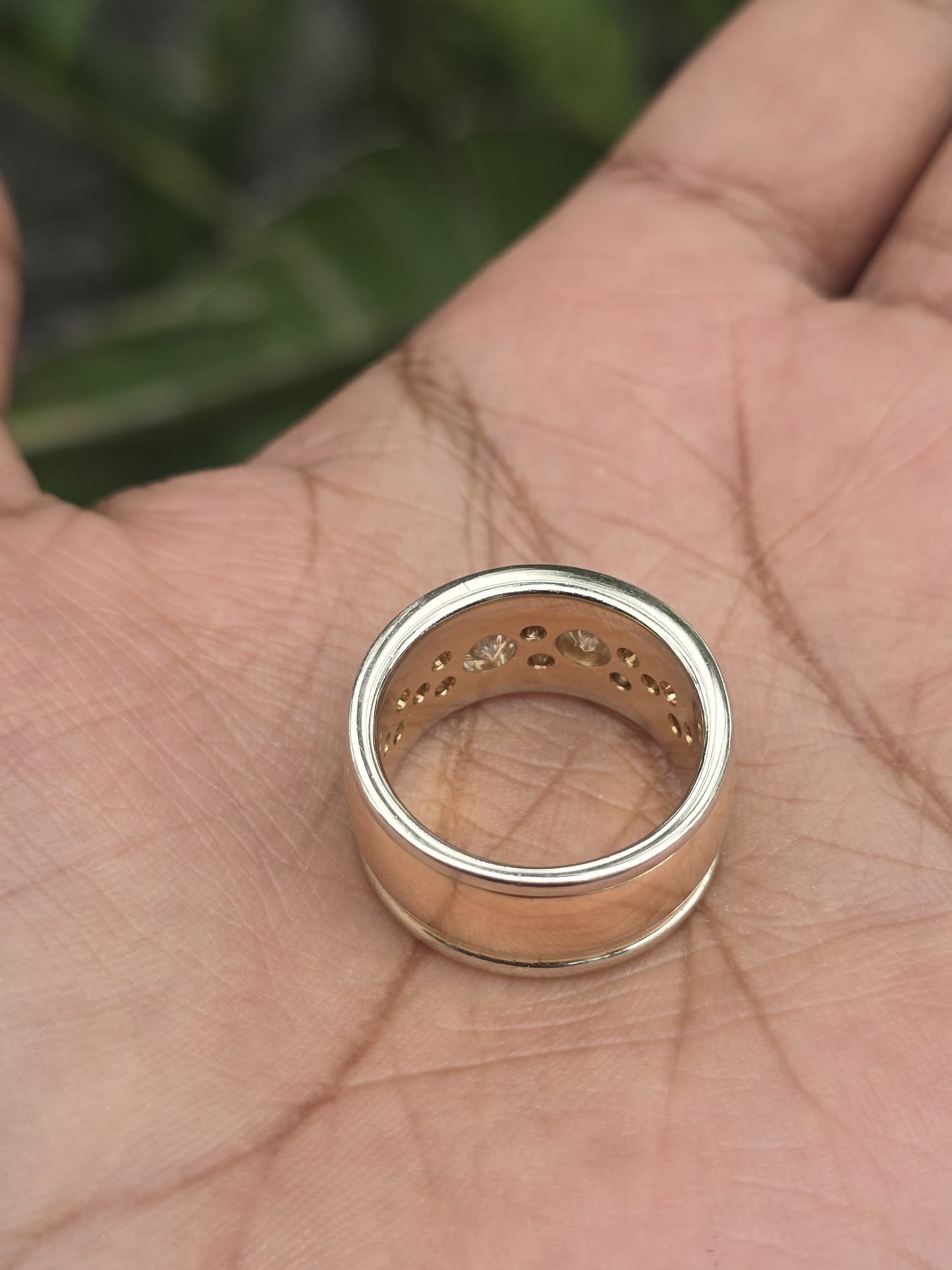 Chunky 14ct Gold Diamond Ring