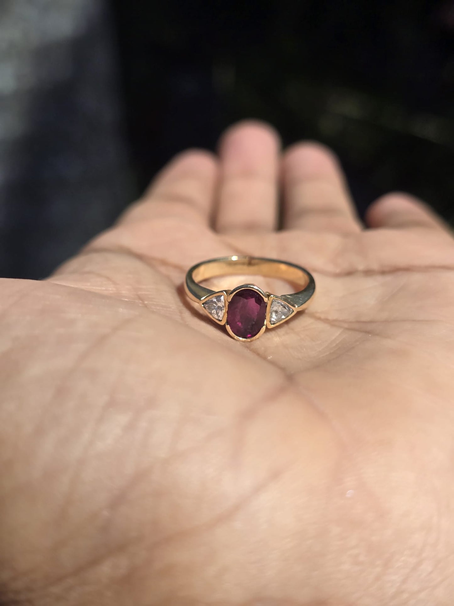 Vintage Ruby and Diamond Ring in 18ct Solid Gold