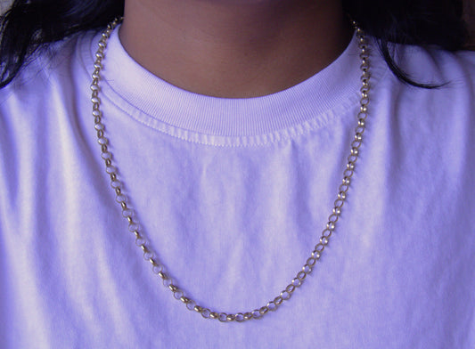 Long Belcher Link Chain in 9 Carat Solid Gold