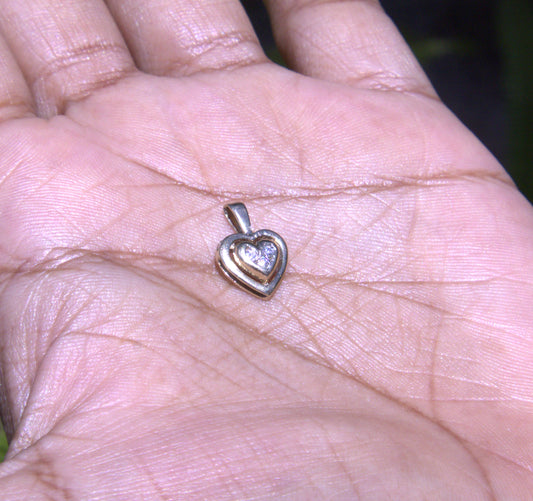 9 Carat Diamond Heart Pendant