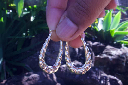 Large Hoops in 9 Carat Solid Gold