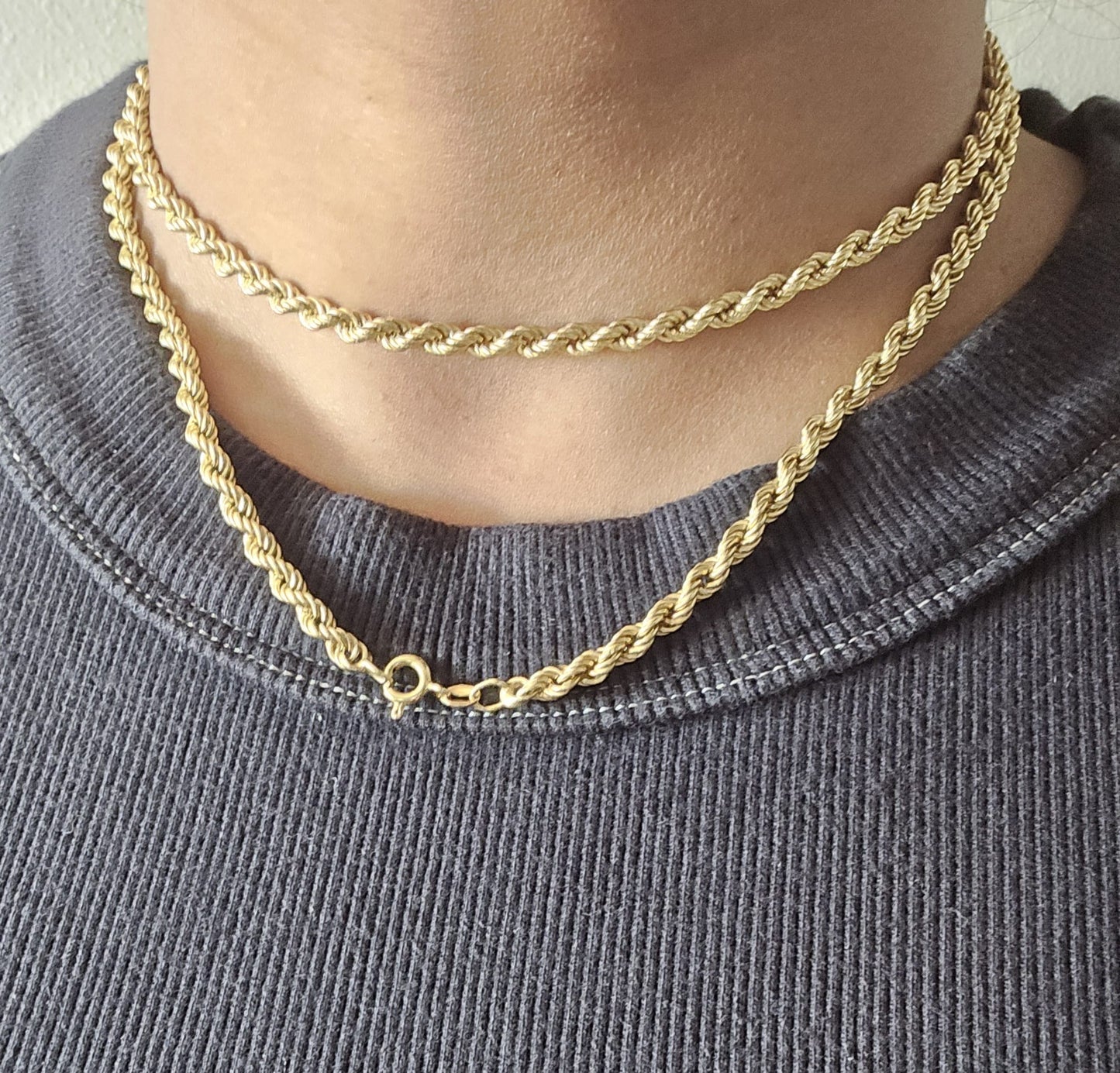Vintage Italian Long Rope Chain in 18ct Gold