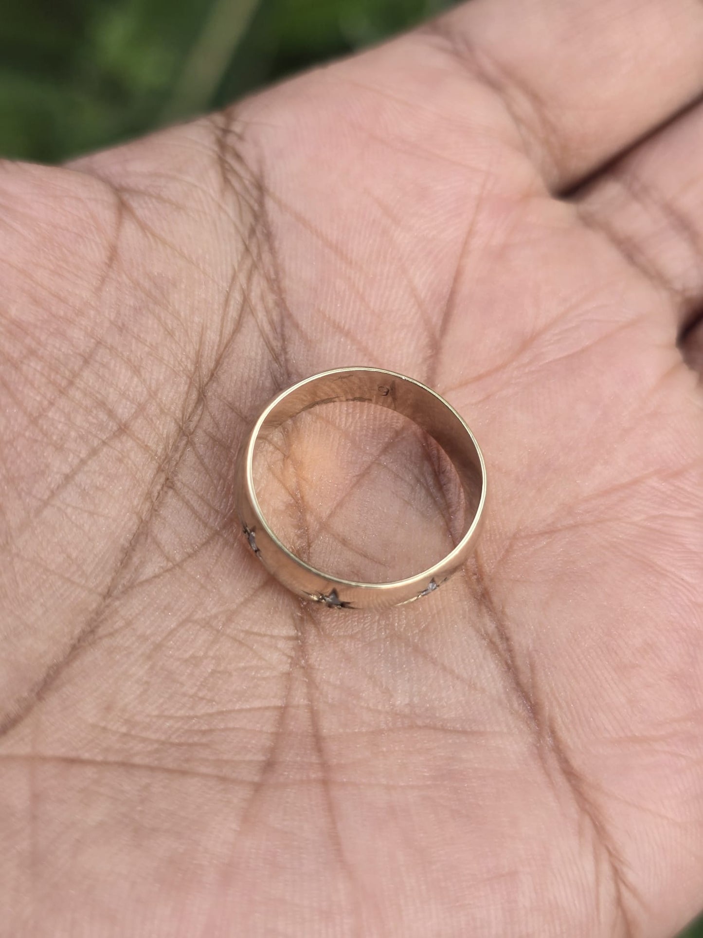 Antique 9ct Gold Starburst Ring