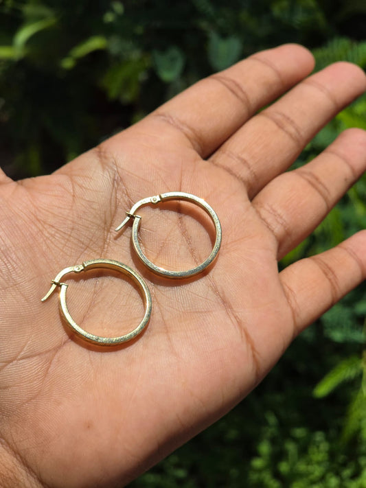 Patterned Hoops in 9 Carat Solid Gold
