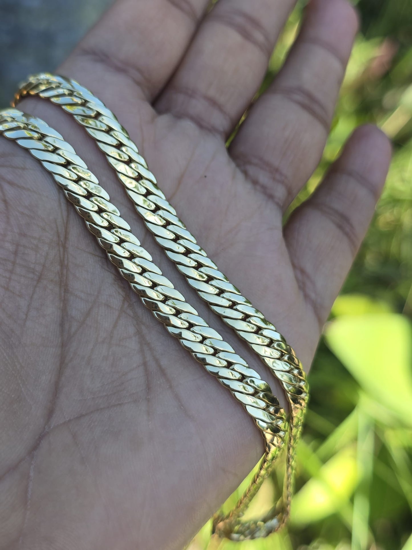 Vintage Italian Herringbone x Curb Link Chain in 18ct Solid Gold