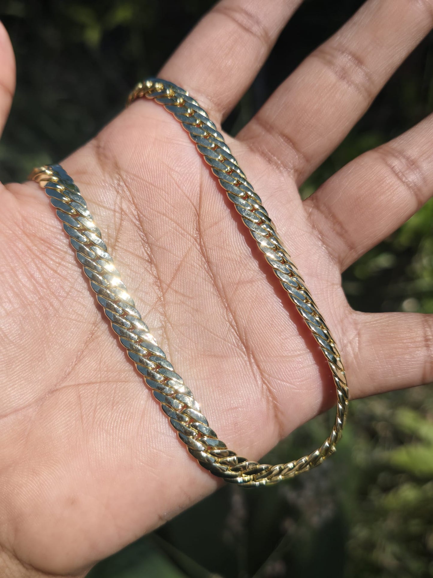 Vintage Italian Herringbone x Curb Link Chain in 18ct Solid Gold