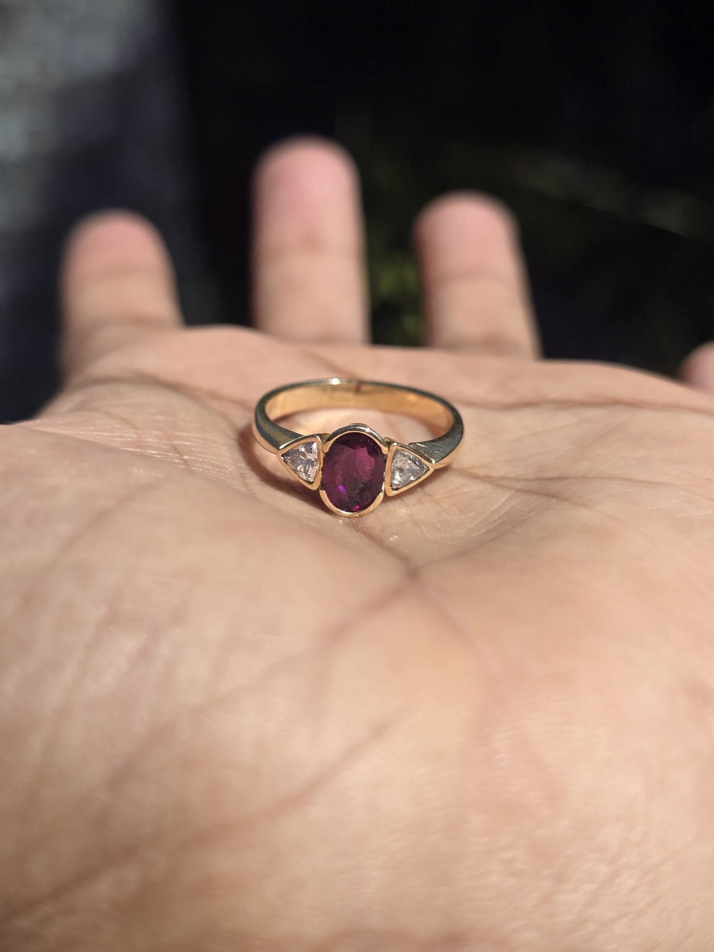 Vintage Ruby and Diamond Ring in 18ct Solid Gold