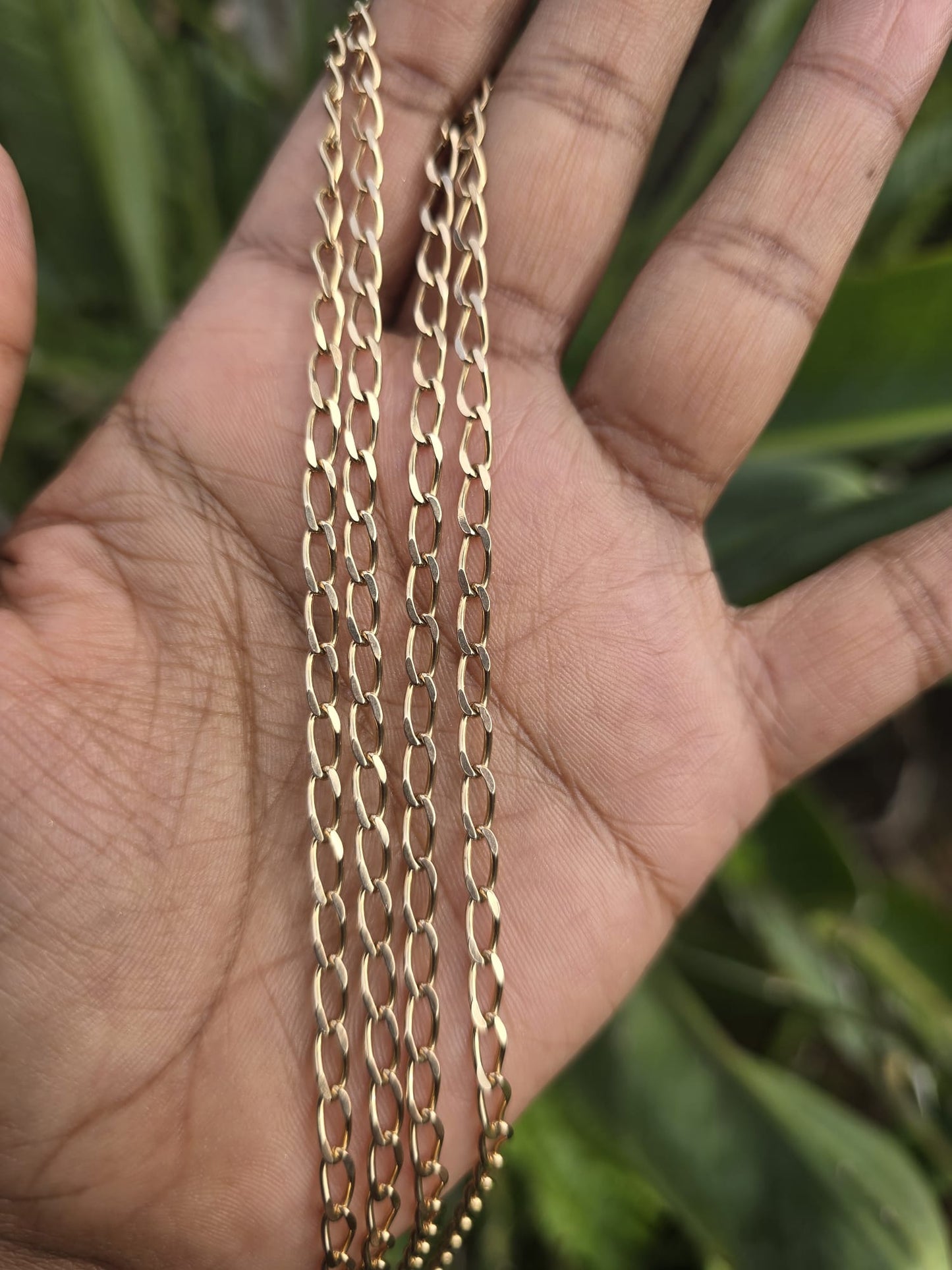 Long 9ct Gold Curb Chain