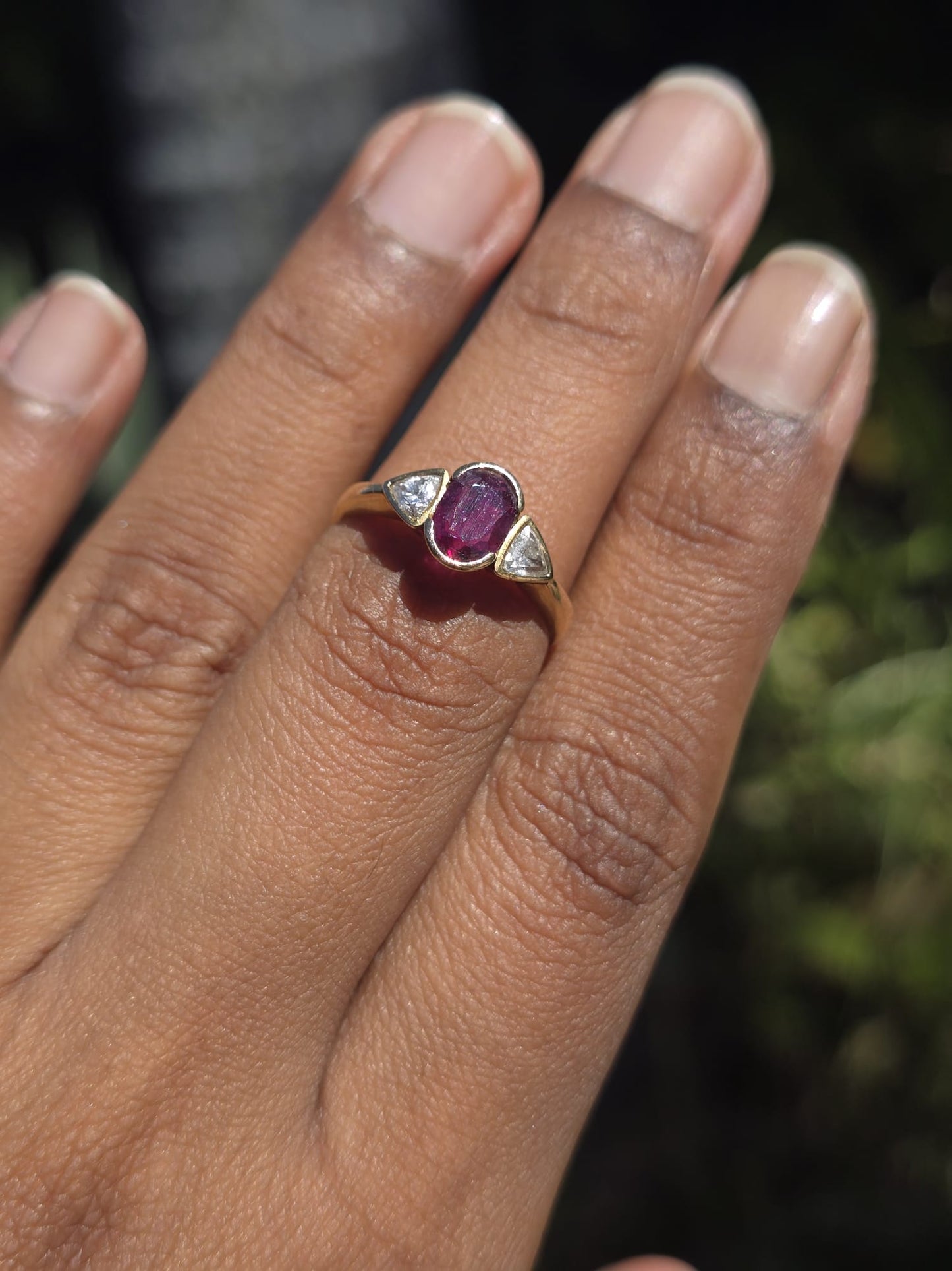 Vintage Ruby and Diamond Ring in 18ct Solid Gold
