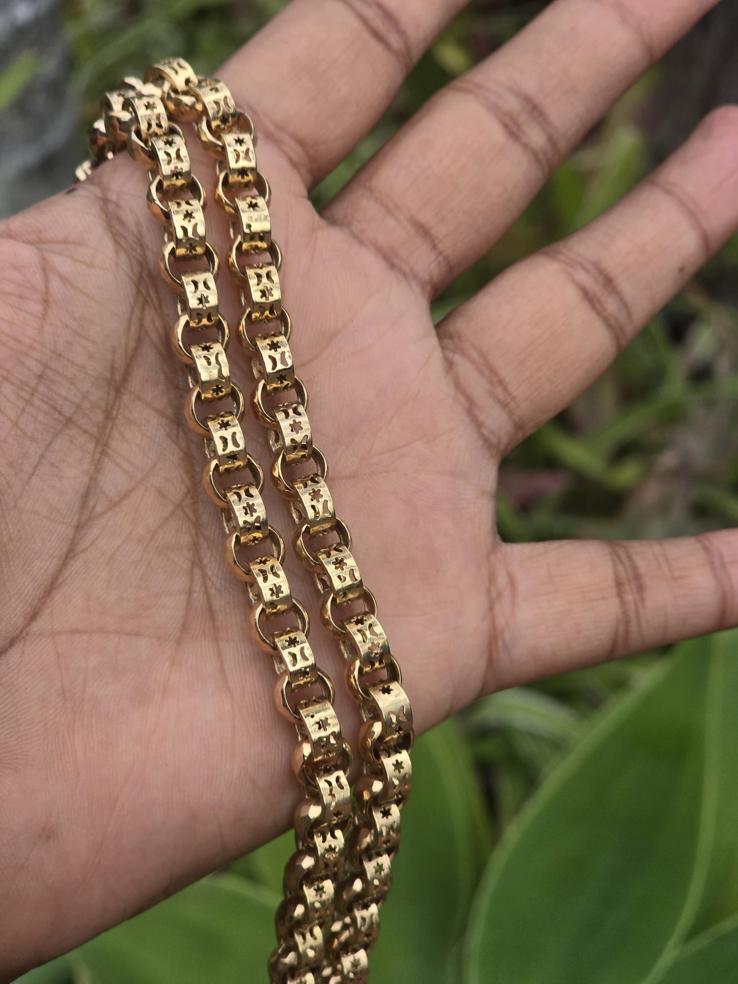 Antique 9ct Solid Gold Celestial Rollo Albert Fob Chain