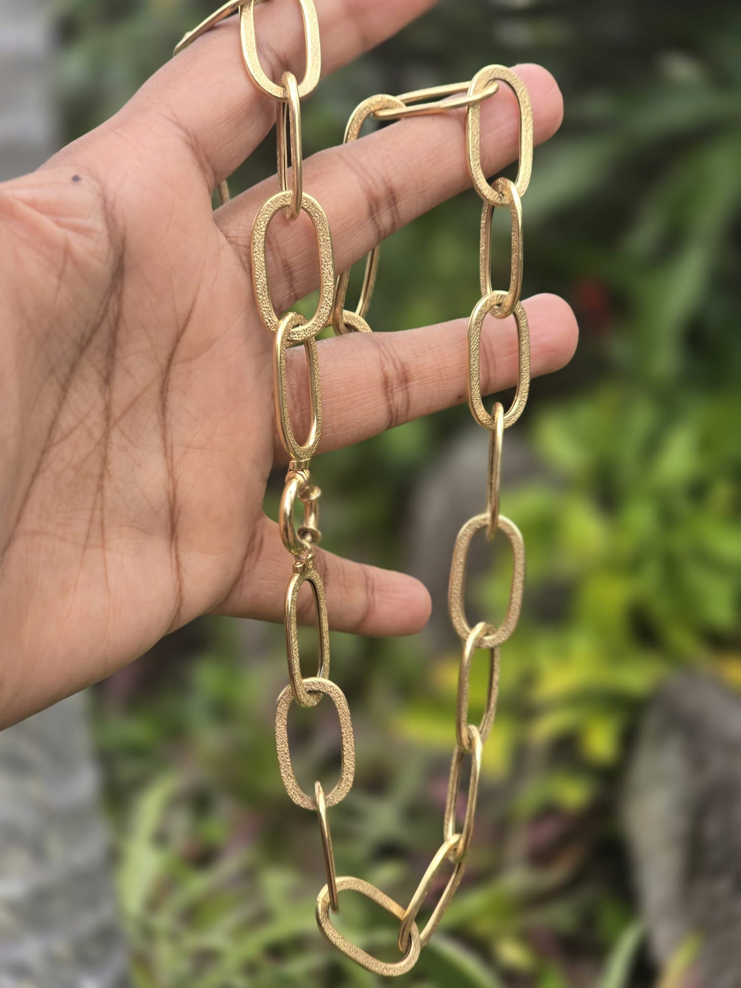 Vintage 9 Carat Gold Paperclip Necklace